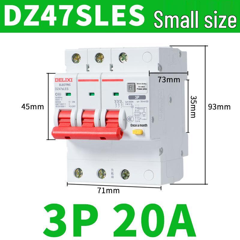 Delixi 220V Miniature Air Switch Circuit Breaker 2P with Leakage Protection, 1P+N, 3P, 4P.