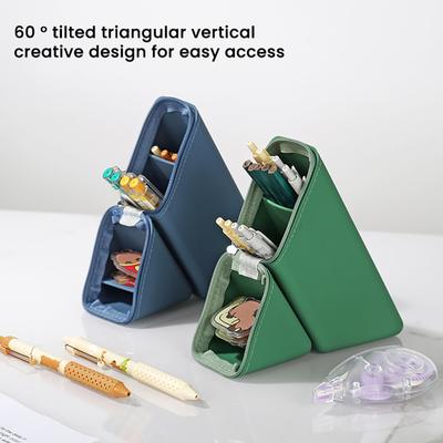 Soft Silicone Pencil Case Expandable Standing Pouch Large Capacity Pen Holder Stretchy Stationery Organizer for School Office Desk Use