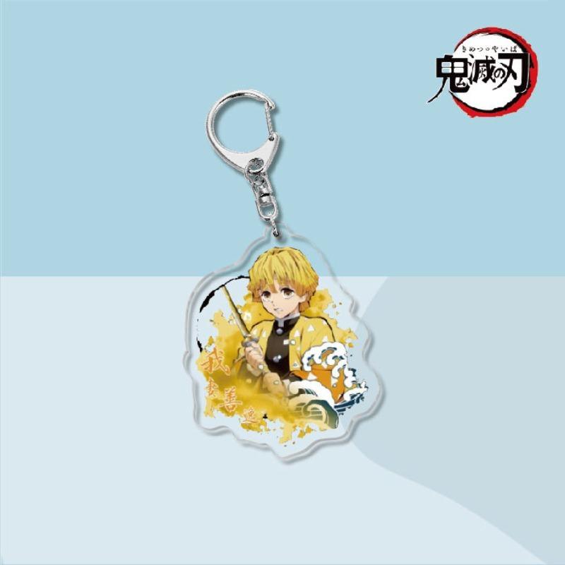 Tanjiro Nezuko Acrylic Keychain  Anime Character Pendant Car Key Chain Bag Hanging Gift Toy