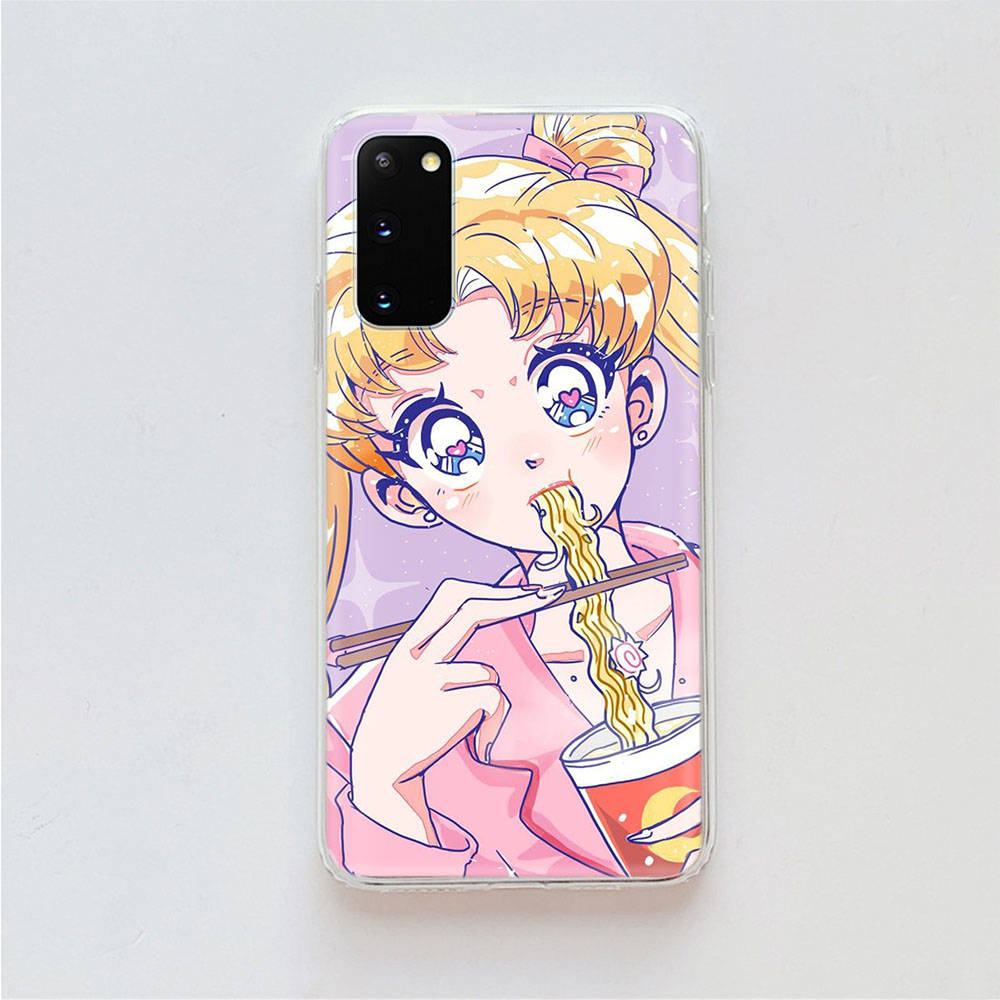 AD80 Sailor Moon Clear Case for Samsung A04 A14 A23 A34 A54 M23 M33 M52 M53 Realme 10 9 C30S C35 C55 VIVO Y02 Y21 Y33S Y51 X80 V25 Cover