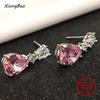 Luxury Shine Stamp 925 Sterling Silver Post Gold Plated Earrings Inlaid Boutique White Zircon Women Hook Drop Earrings Gift