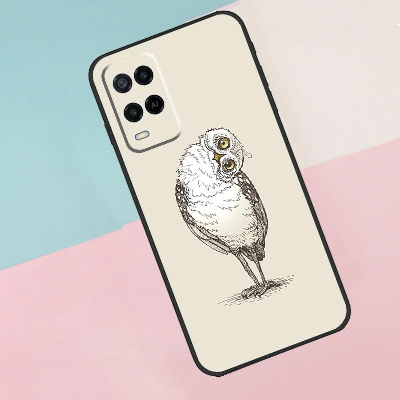 Cute Owl Cartoon For Oppo A74 A94 A54 A80 A78 A98 A40 A60 A18 A38 A58 A15 A17 A77 A57S A16 A76 A96 Phone Case