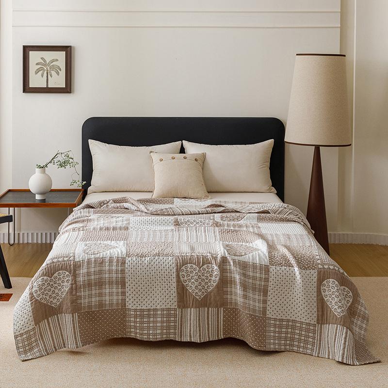 Three-Layer All-Cotton Jacquard Gauze Blanket: A-Grade Pure Cotton Nap, Multi-Functional, Air Conditioning Blanket