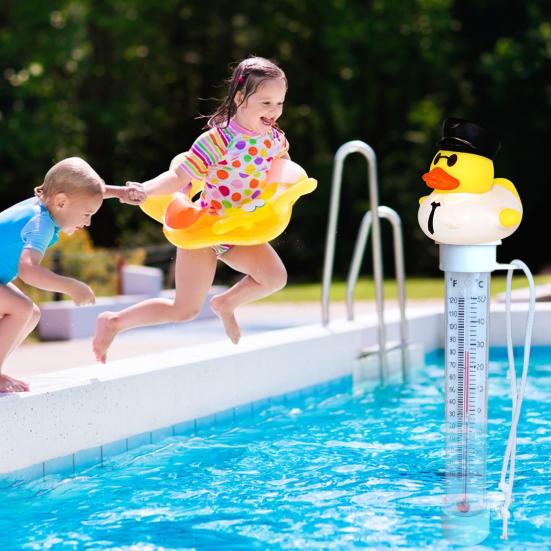 Floating Pool Thermometer Easy To Read Duck Design Water Thermometer for Outdoor Indoor Swimming Pools Spas Hot Tubs Aquariums