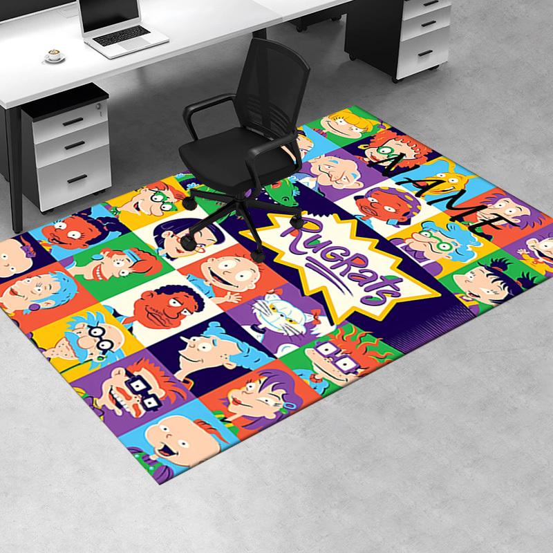 Rugrats, Characters, Cartoon Office Carpet Soft Polyester Entrance Carpet Washable Non slip Machine