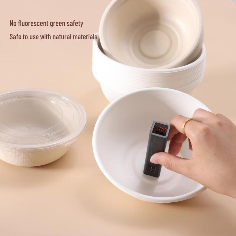 Disposable 180ml Natural Sugarcane Pulp Oval Bowls