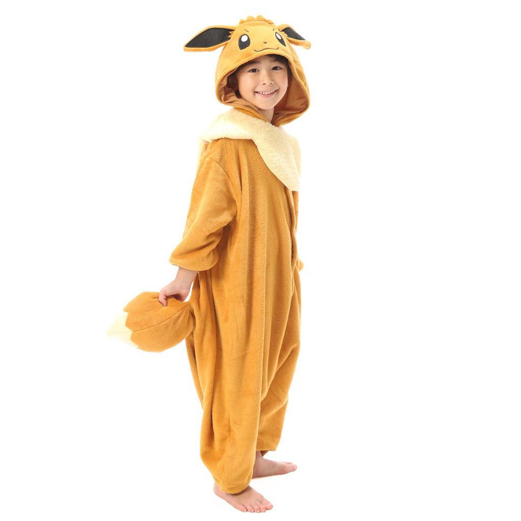 SAZAC Character Fleece Kigurumi Pokémon Eevee for Children, 130cm