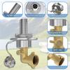 For RV City Water Inlet With Check Valve, For RV Campers Motorhome Trailer Marine 90° Solid Brass Hose Elbow