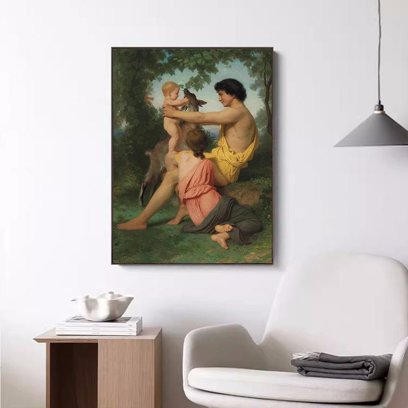 Artist William Bouguereau Classic Artwork Poster Canvas Oil Painting Woman Figure Wall Art For Living Room Home Decoration