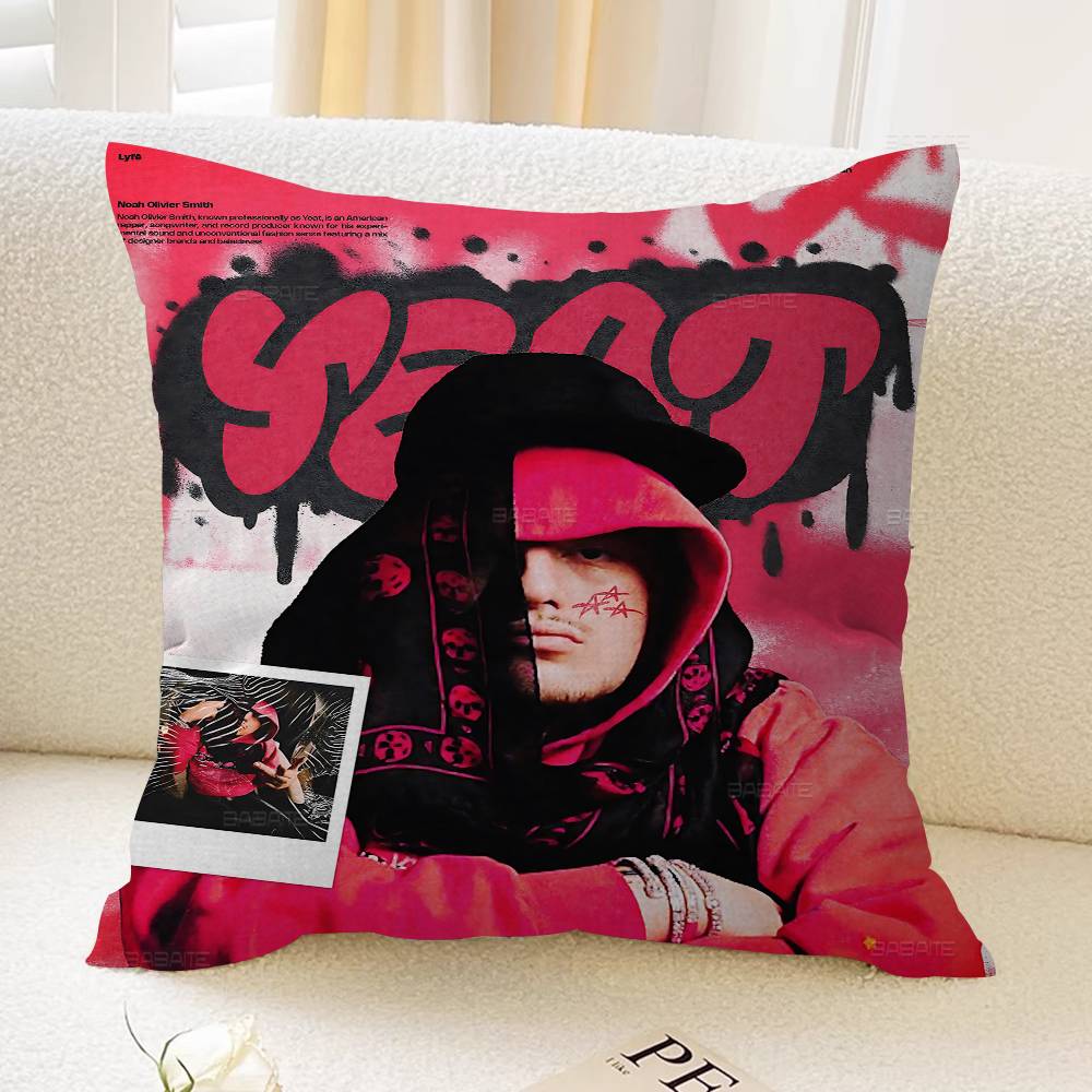 Rap YYeat Cushion Cover Polyester Sofa Cushions Decorative Throw Pillows Home Decoration Pillowcover