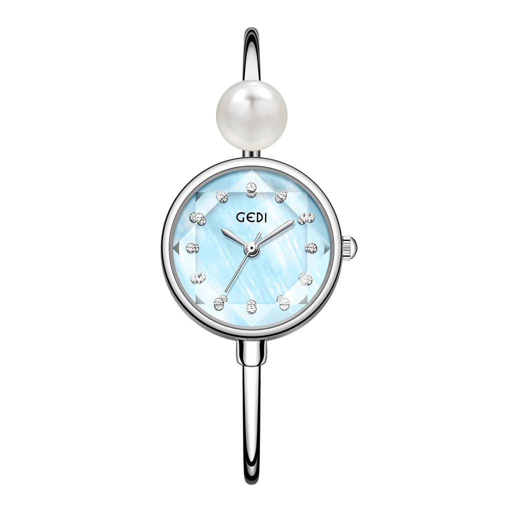 Gedi Pearl Watch For Women With Waterproof Quartz Movement And Elegant Bracelet Strap