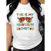 Women'S Hawaiian Shirt Plus Size T-Shirt | Lightweight  Tropical Tee with "This Is My Hawaiian Shirt" Text, Palm Trees, Fashion Glasses Graphic