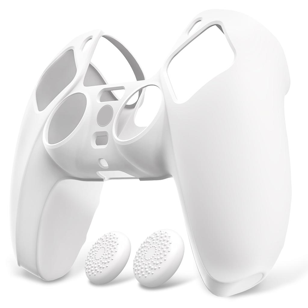 Deksel for PlayVital ps5-kontroller silikonskinn myk gummibeskyttelsesveske for med thumb stick cap Series Pure-kontroller, anti-skli etui, ps5,