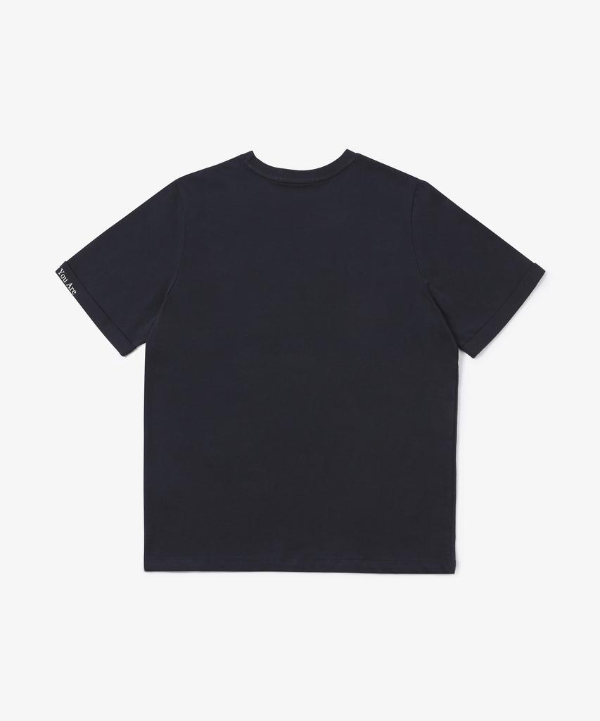 Solteuaenchokollis Pocket Point Sleeve Lettering T-Shirt Navy 4W2321004