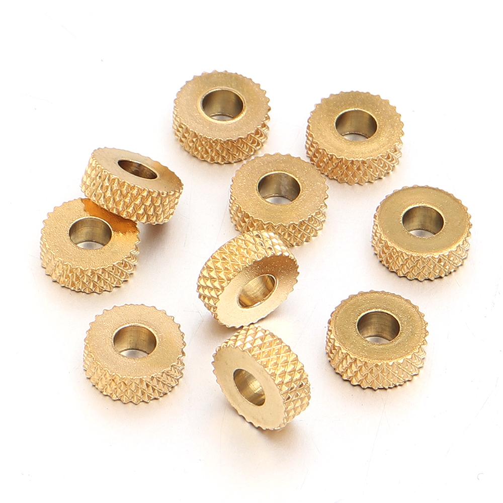 10-20pcs/lot Stainless Steel Spacer Beads Round Flat Texture Beads Loose Beads For DIY Bracelet Necklace Jewelry Making Supplies