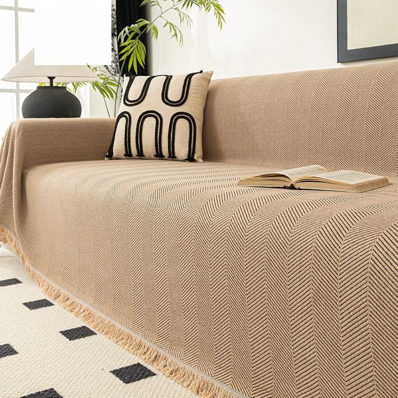 Herringbone Chenille Sofa Towel Cover Cloth Soft Four Seasons Universal All-Inclusive Full Set Sofa Cover Non-Slip
