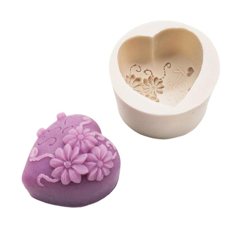 

3D Love Rose Silicone Soap Mold Handmade Candle Aromatherapy Mold Chocolate Cake Decoration Baking Tool Birthday Anniversary Diy A