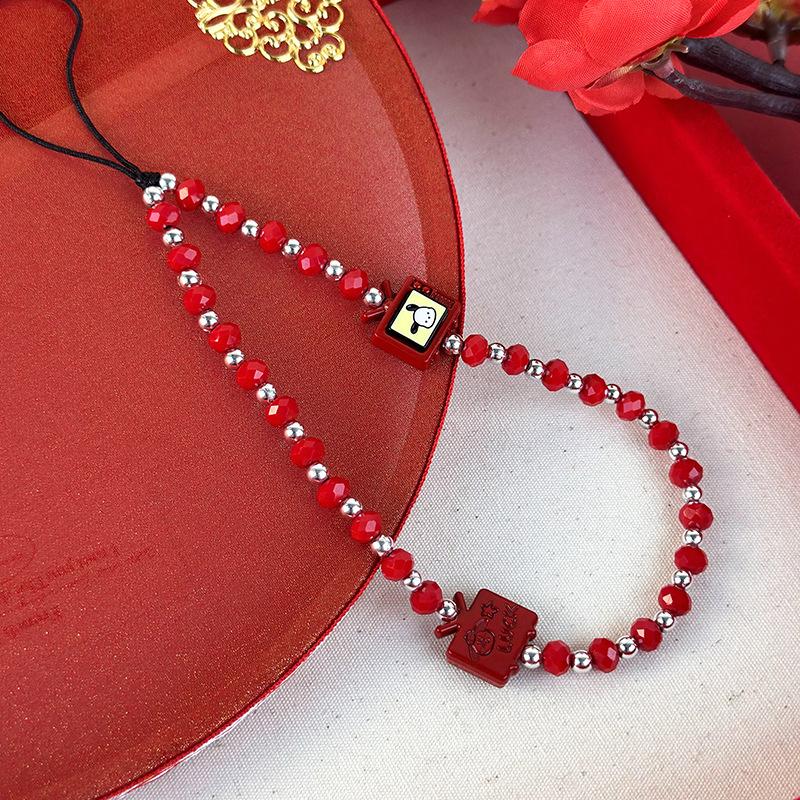 

Новогоднее красное счастье, полное нежного бисера, сумка-цепочка для мобильного телефона, подвеска, женские аксессуары