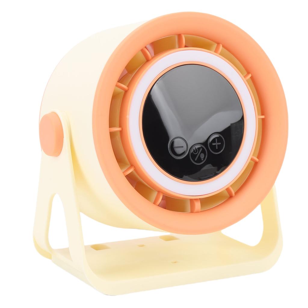 Desk Fan USB Rechargeable Quiet Portable Desktop   Fan with LED Light for   Bedroom Outdoor Camping