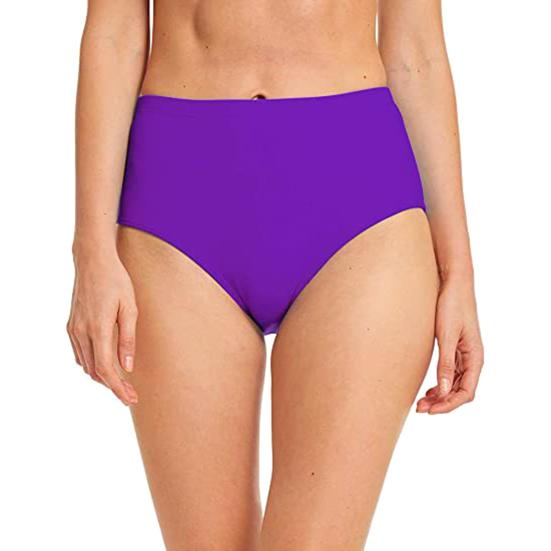 Women's High Waisted Bikini Bottom Full Coverage Tankini Swim Bottoms High Cut Tummy Control Bathing Suit Bottom