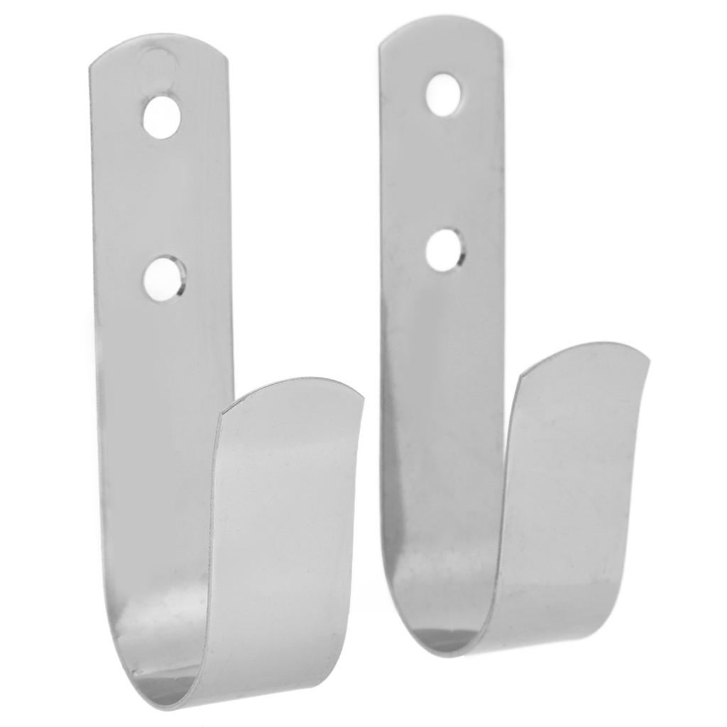 2pcs J Hook Bracket Rustproof Rugged 304 Stainless Steel Smooth Versatile J Hook Hangers for Boats Yachts RVs Accessories