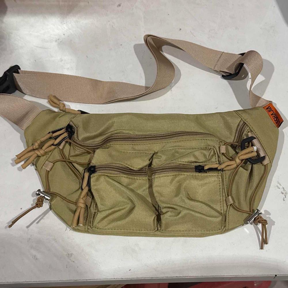 Y2k Men Waist Bag Large Capacity Sports Fanny Pack Simple Multi-pocket Chest Bag  Women