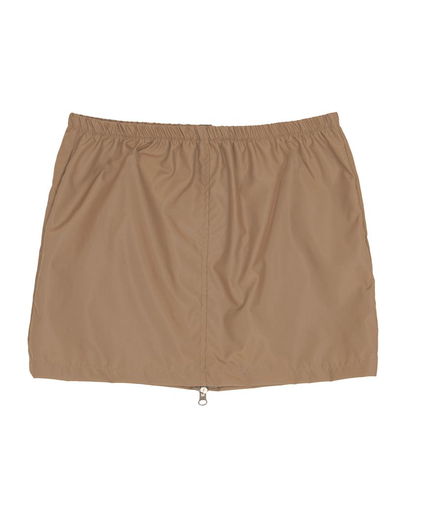 HIGH SCHOOL DISCO Zipper Cargo Pocket Low-Rise Skirt Beige