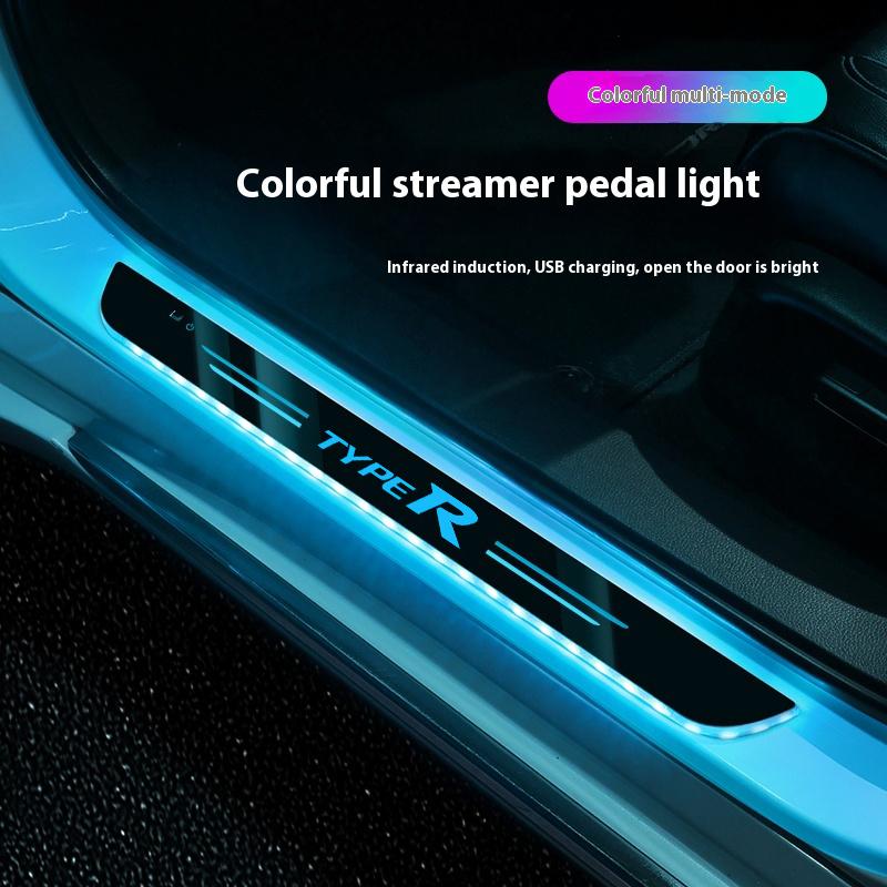Car Wireless LED Threshold Light Accessories For Honda Type R Accord Civic Passport HR-V City CR-V FIT WR-V Jazz Pilot Odyssey