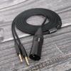 Replacement Headphone Cable 4PinXLR To Two 3.5mm Jacks for T1 2nd / T5P Headphones Headset Audios Line