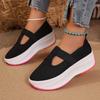 Mocassini a Maglia da Donna a Calzata Larga, Scarpe Casual Slip-On Traspiranti, Ballerine Comfort Europee da Donna