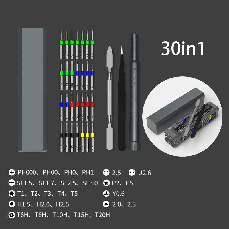 Präzisionsschraubendreher-Set 8 30 40 44 in 1 Torx Sechskant Kreuzschlitz Magnetischer Schraubendreher-Bit Telefon Uhr Laptop Mini Reparaturwerkzeug-Set