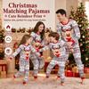 Xmas Deer Christmas Pyjamas Set Long Sleeve Top+Pants New Couple Christmas Outfit  Sleepwear
