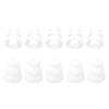 Uxcell 10pcs Soft Silicone Earbud Replacement Fits 5mm Triple Flange Noise Cancelling Ear for White Tips, Earplugs, Cushions, In-Ear Earphones,