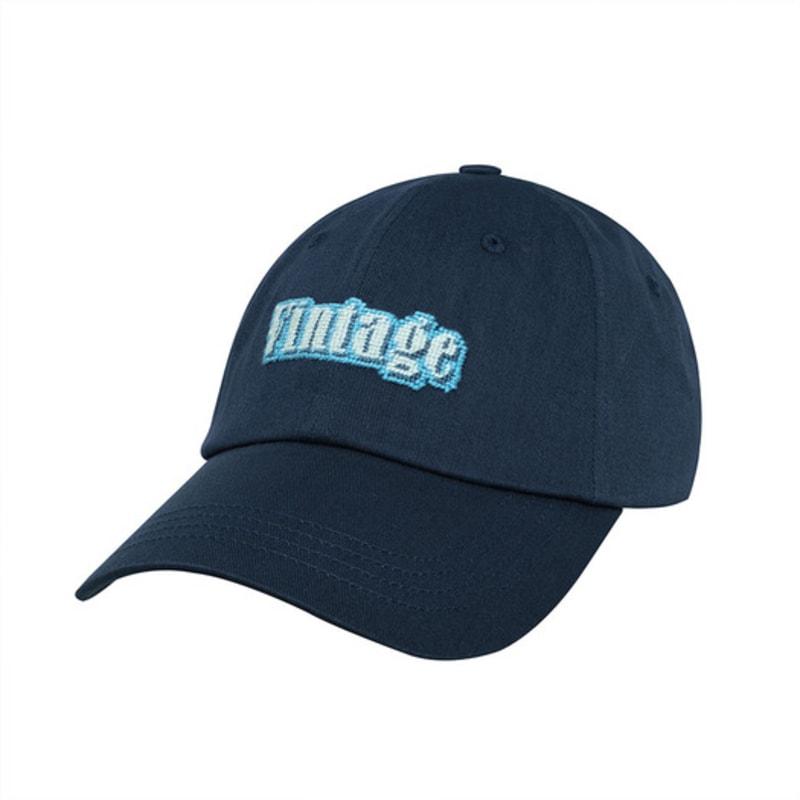 LOLONG VINTAGE NEEDLEPOINT HAT - NAVY
