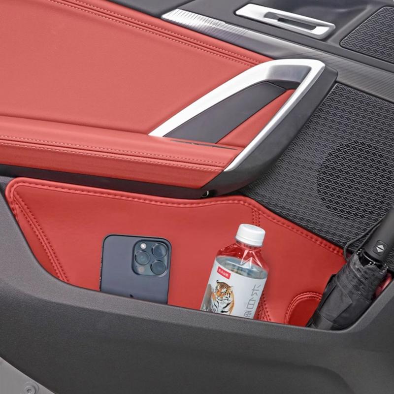 For BMW X1 iX1 2016 - 2026 Car Door Slot Storage Box Leather Protective Pad Cover Glove Box Storage Barrel Interior Accessories