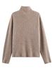 Autumn/Winter Women's French Street Style High Neck Knit Cardigan - Versatile Outerwear