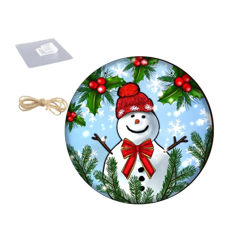 Christmas Wood Pendant Snowmans Gnome Christmas Tree Hanging Ornament for Festival Holiday Party Backdground Decor