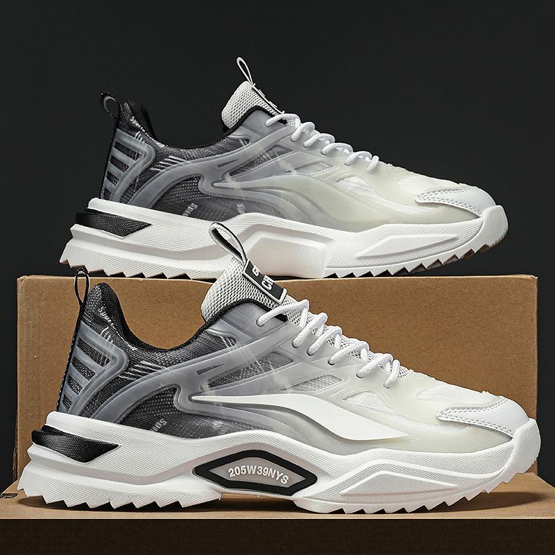 Men's Summer Breathable Versatile Men's Casual Niche Running Sports Inner Height Increase Dad Fashion Shoes