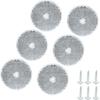 6 Pack White Round Reflector, Front Reflector With Mounting Screw, Safety Reflectors For Driveway, Trailer, Posts