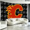 Calgary Flames Wall Tapestry Aesthetic Wall Hanging Printed Fabric Blanket Decorative Tapestries for Bedroom Living Room Home Decor