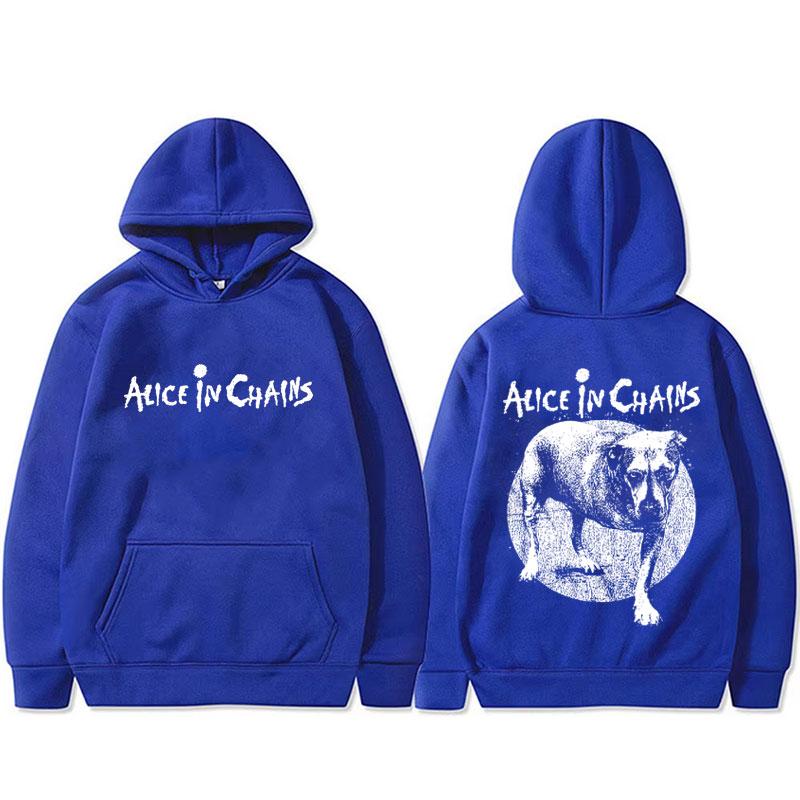 Felpa con Cappuccio Grafica Rock Band Alice in Chains Uomo Donna Casual Pile Cotone Pullover Felpe Felpa