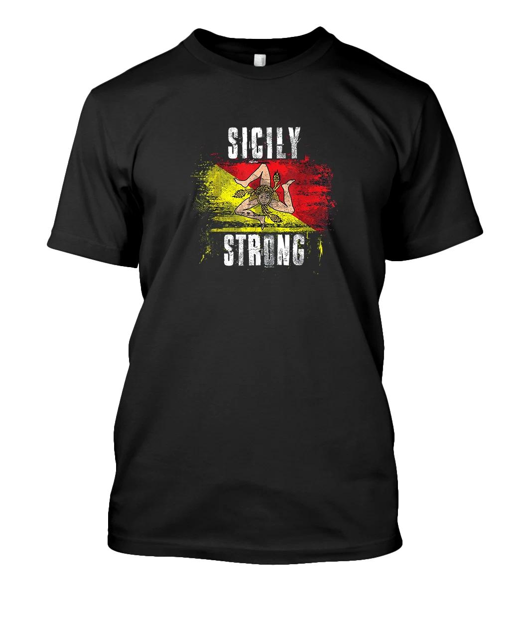 Men s and Women s T-shirts NEW LIMITED Sicily Strong Distressed Flag, Sicilian Pride T-Shirt Size S-3XL M