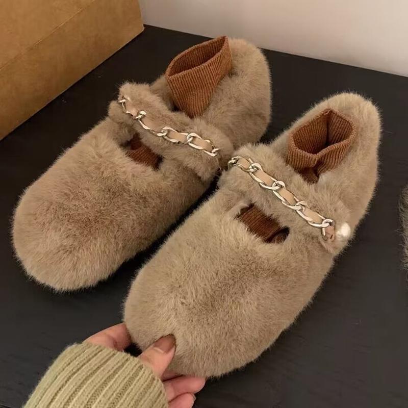

Меховая цепочка Женские балетки Осенние Новые Дизайнерские Повседневные Туфли Женские 2024 Тренд Домашние Хлопковые Туфли Уютные Для Ходьбы Платье Mujer Zapatos 39 хаки