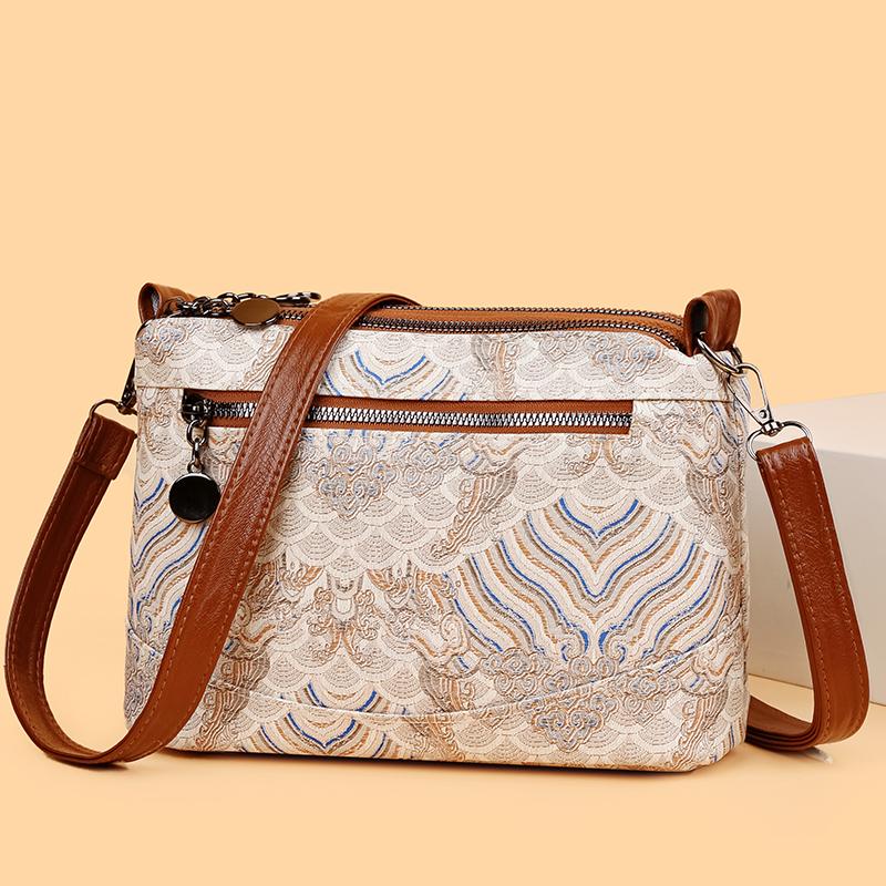 Color Block Messenger Bag  Women Small Square Bag Mother Bag