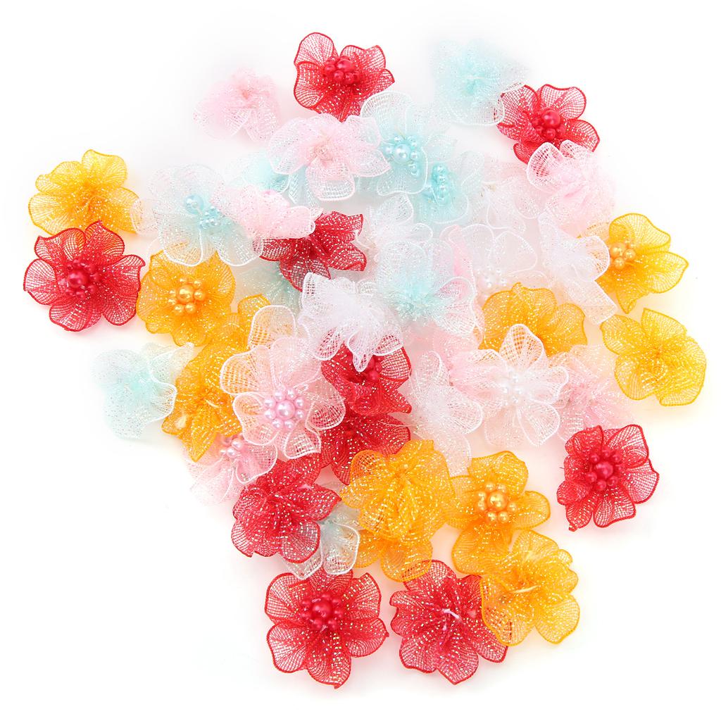 50Pcs DIY Flower Decoration Colorful Artificial HandMade Accessories for Home Wedding Party Car