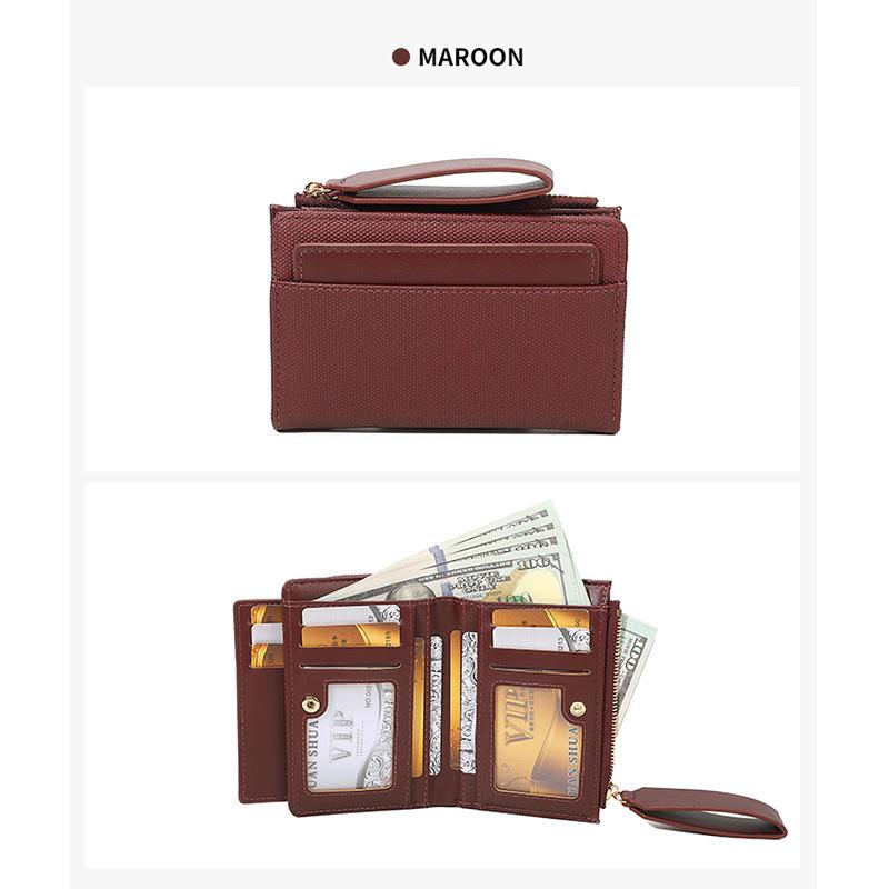 Ladies, Wallet, Double Fold, Multi Card Slot, Handbag, Small Bag, Zero Wallet