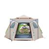 Kempingový stan automatický dvojitý dvojitý dvojitý šestiúhelníkový stan Venkovní 3-4 osoby Kemping Camping odolný proti dešti Snadno složitelný stan