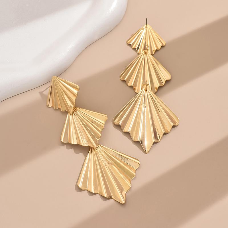 Fashion Exaggerated Geometric Diamond Earrings For Women