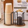 Disposable Cup Holder Multi-Function Coffee Cup Organizer Desktop Teacup Storage Rack Decor Stand For Home Countertop Use