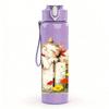 1PC Cat Hiding Inside Gift Box Art Print 750ml Color Plastic Sports Water Bottle Leakproof Flip Straw Lid Suitable for Sports Office Home Use